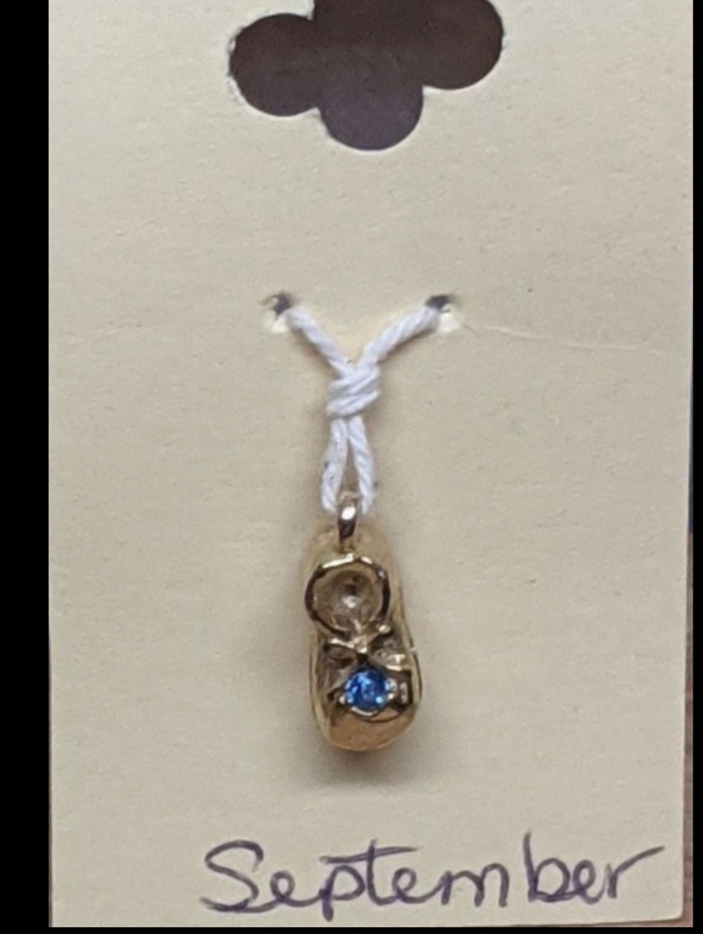 September Birthstone Shoe Charm